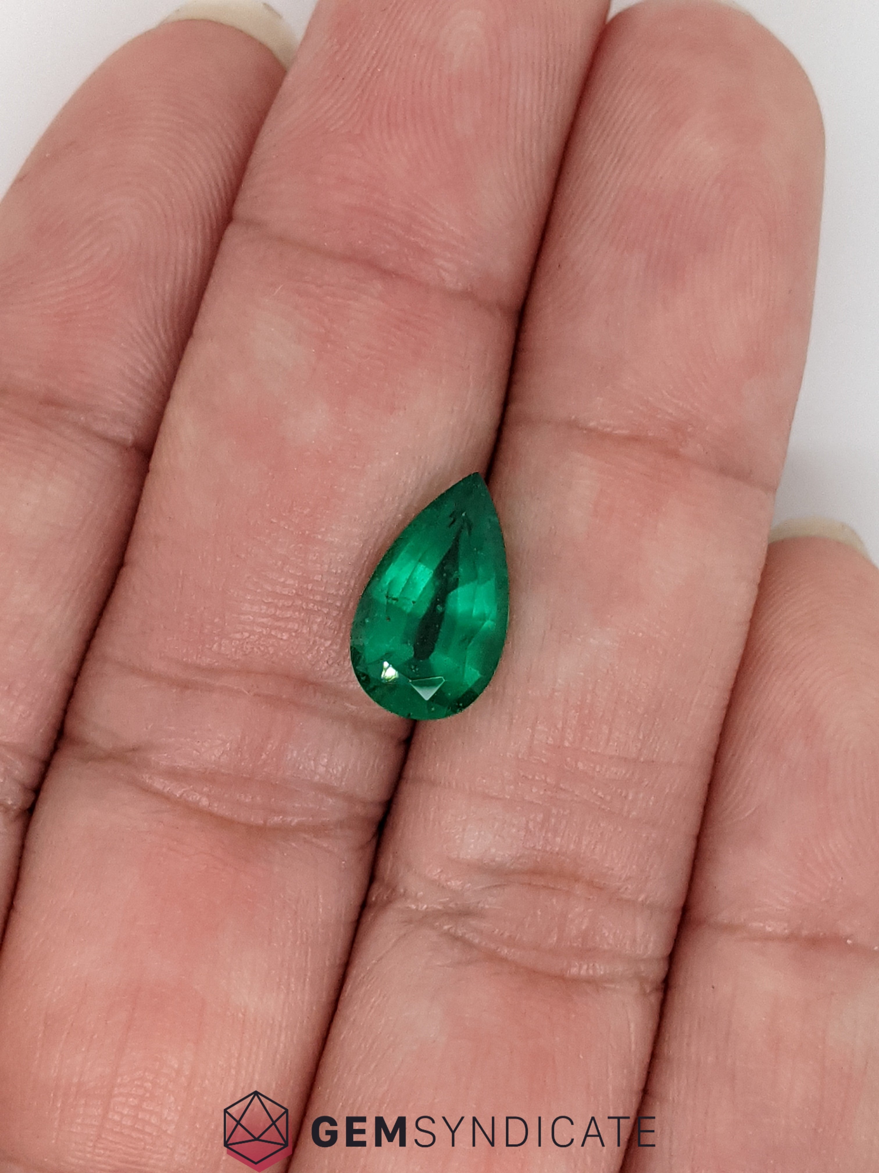 Incredible Pear Shaped Green Emerald 2.52ct