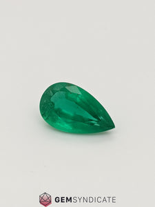Incredible Pear Shaped Green Emerald 2.52ct
