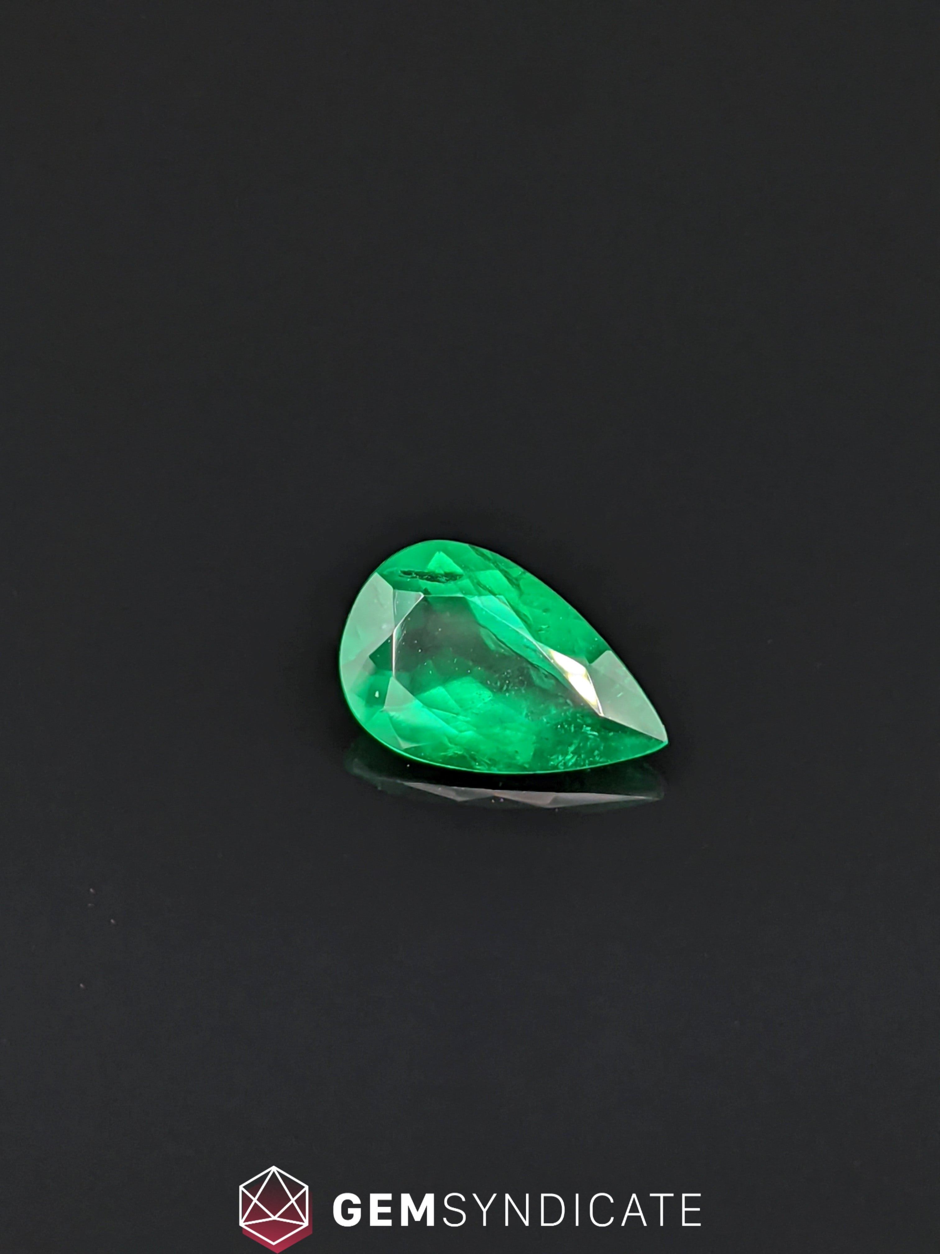 Prodigious Pear Shape Green Emerald 2.05ct