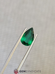 Prodigious Pear Shape Green Emerald 2.05ct