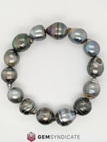 Load image into Gallery viewer, Natural Grey Tahitian Baroque Pearl Bracelet
