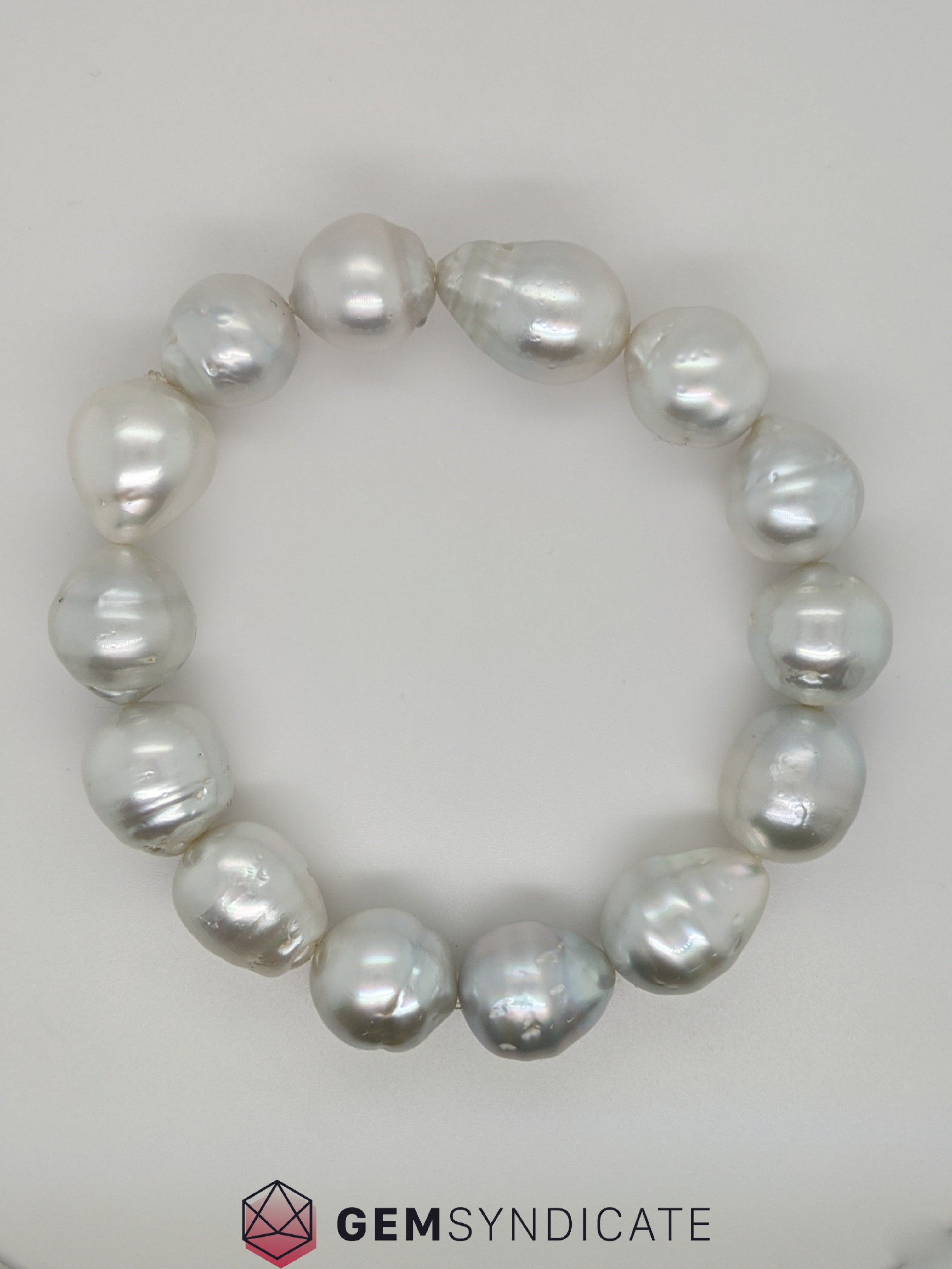 Natural White South Sea Baroque Pearl Bracelet