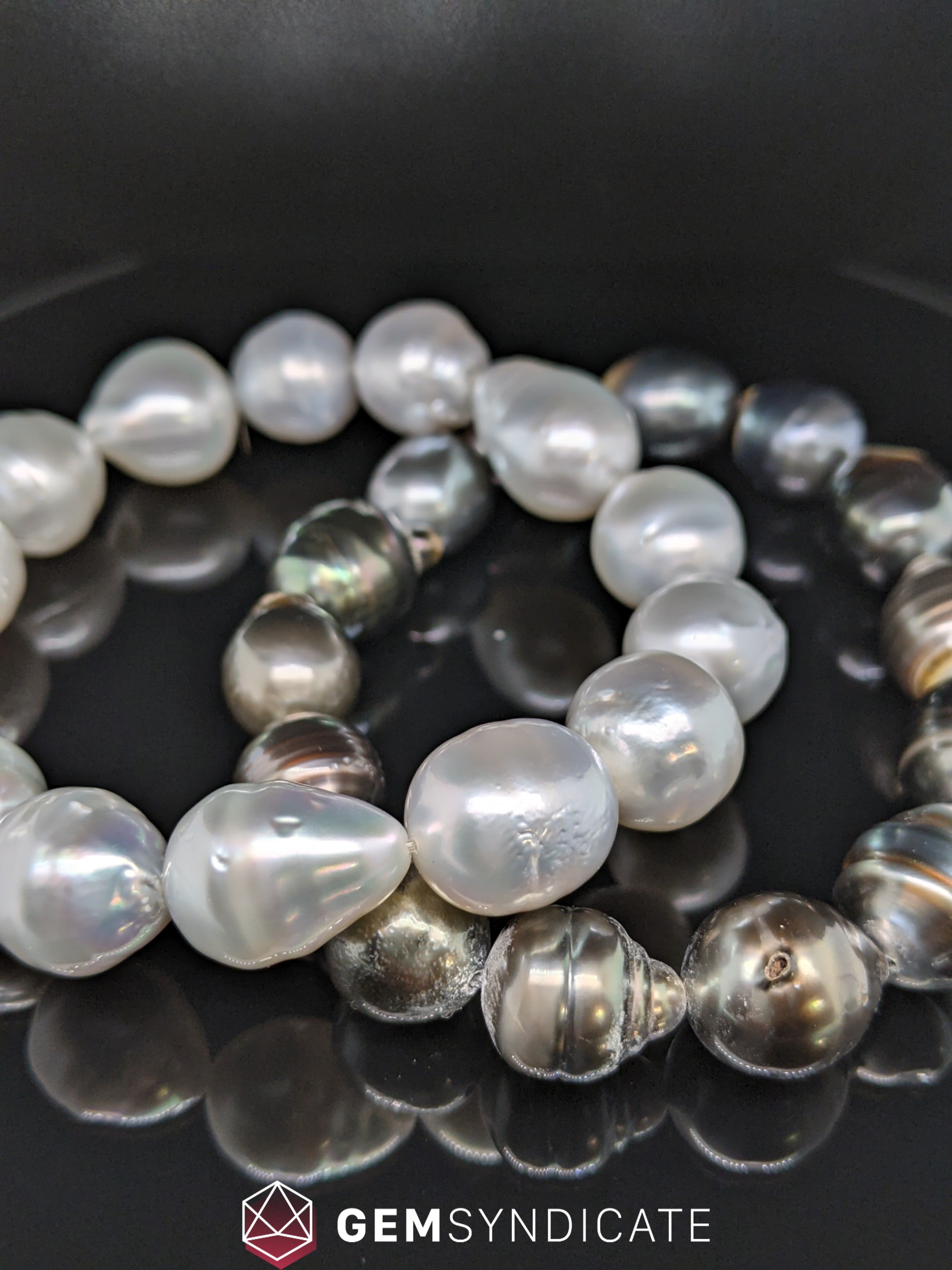 Natural White South Sea Baroque Pearl Bracelet