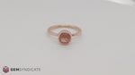 Load and play video in Gallery viewer, Brilliant Solitaire Natural Oregon Sunstone Ring in 14k Rose Gold
