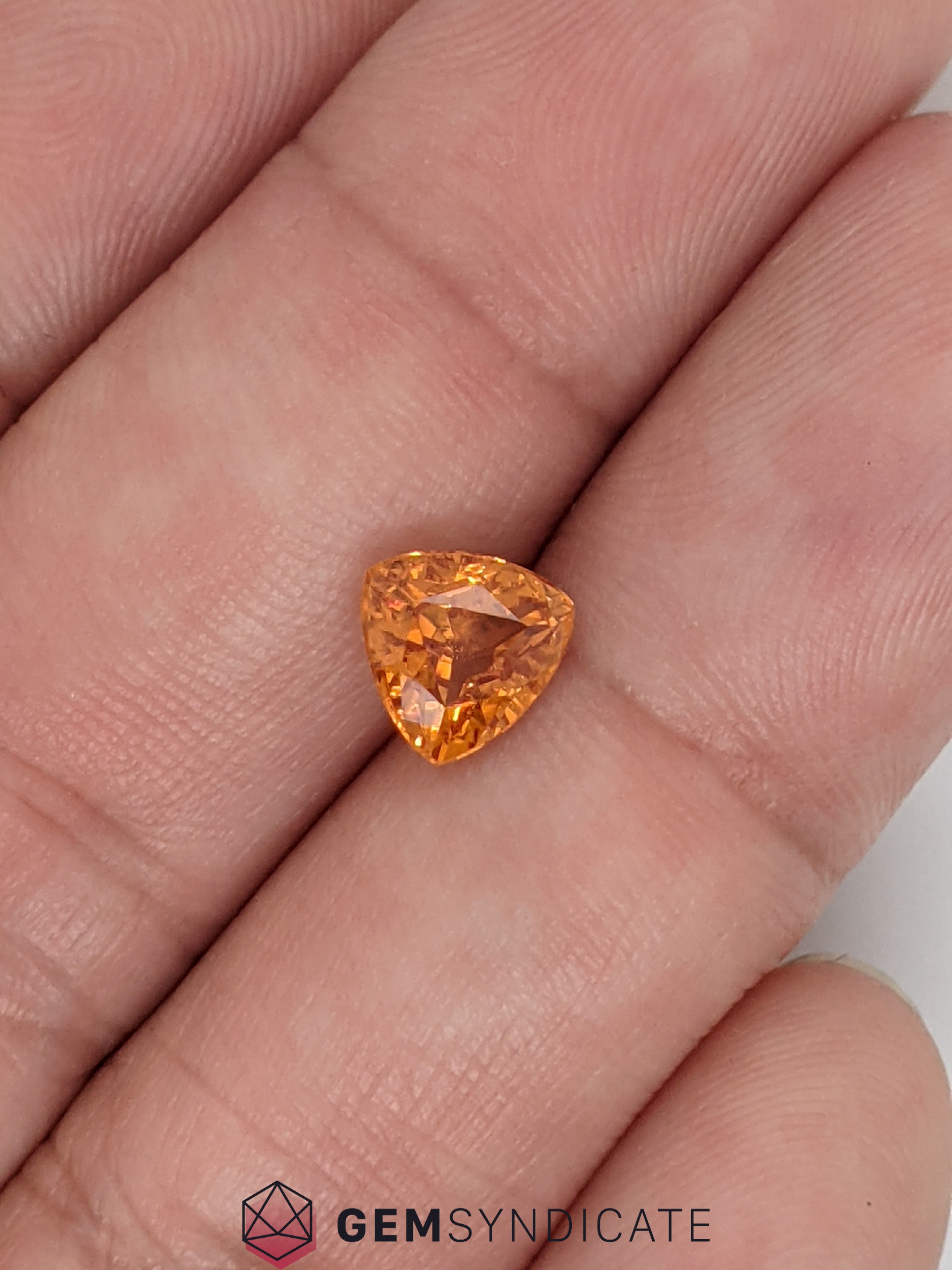 Fiery Trillion Orange Spessartite Garnet 1.82ct