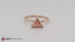 Load and play video in Gallery viewer, Classy Natural Oregon Sunstone Ring in 14k Rose Gold
