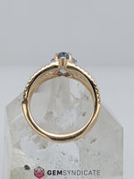 Load image into Gallery viewer, Magnificent Light Blue Sapphire Ring in 14k Yellow Gold
