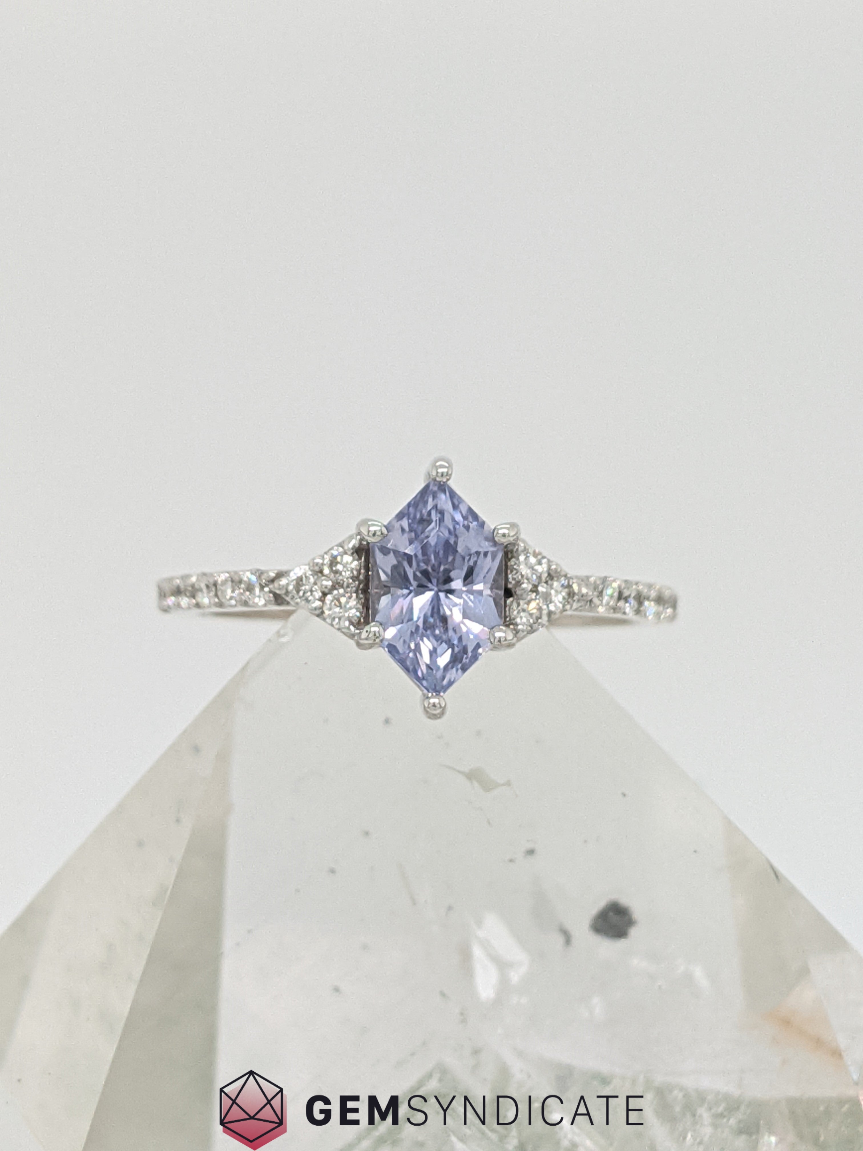 Majestic Lavender Sapphire Ring in 14k White Gold