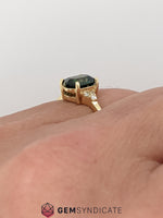 Load image into Gallery viewer, Dazzling Teal Sapphire Ring in 14k Yellow Gold
