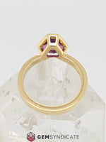 Load image into Gallery viewer, Unique Purple Sapphire Ring in 18k Yellow Gold
