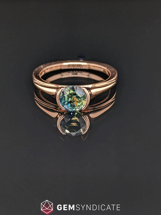 Mesmerizing Parti Sapphire Ring in 14k Rose Gold