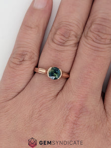 Mesmerizing Parti Sapphire Ring in 14k Rose Gold