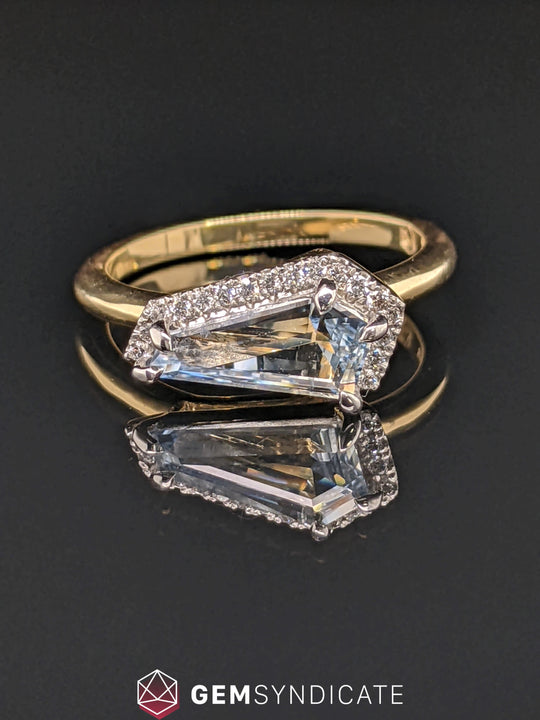 Breathtaking Parti Sapphire Ring in 18k Yellow Gold