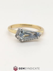 Breathtaking Parti Sapphire Ring in 18k Yellow Gold