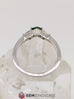 Load image into Gallery viewer, Elegant Montana Teal Sapphire Ring in 14k White Gold
