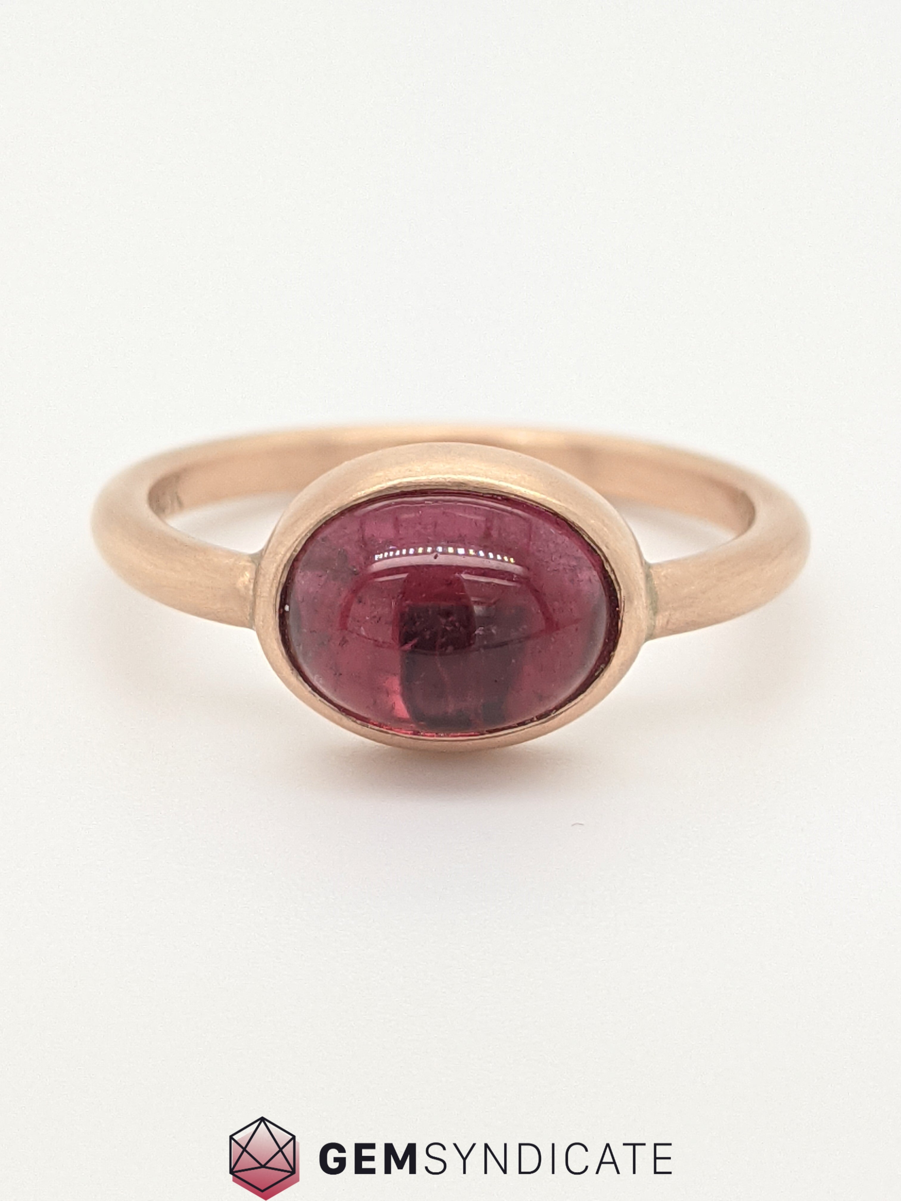 Regal Pink Tourmaline Solitaire Ring