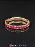 Load image into Gallery viewer, Heavenly Ruby Eternity Band in 14k Yellow Gold

