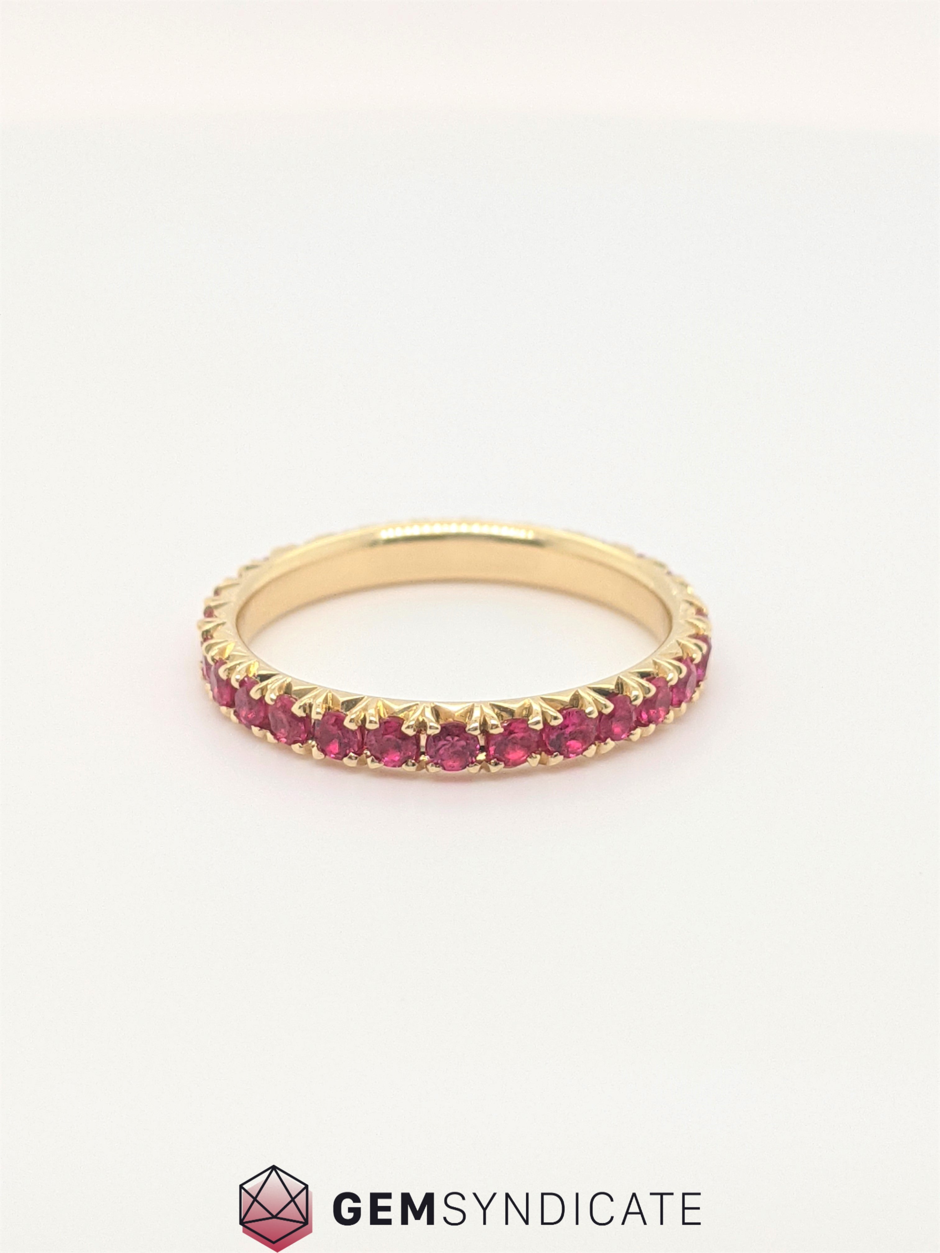 Heavenly Ruby Eternity Band in 14k Yellow Gold