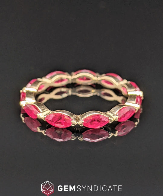 Gorgeous Ruby Eternity Band in 14k Yellow Gold