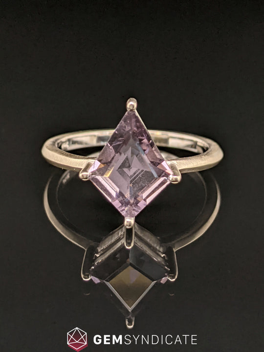 Chic Grey Spinel Ring in 14k White Gold