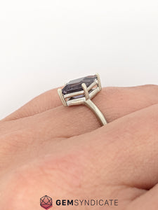 Chic Grey Spinel Ring in 14k White Gold