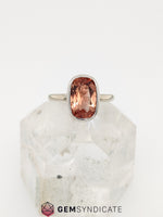 Load image into Gallery viewer, Unique Cushion Oregon Sunstone Ring in 14k White Gold
