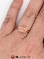 Load image into Gallery viewer, Angelic Solitaire Natural Oregon Sunstone Ring in 14k Rose Gold
