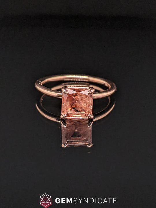 Lovely Natural Oregon Sunstone Ring in 14k Rose Gold