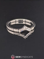 Load image into Gallery viewer, Flirty White Diamond Wedding Band in 14k White Gold
