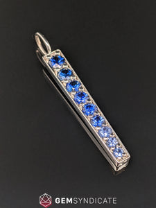Stunning Blue Sapphire Ombre Icicle Pendant