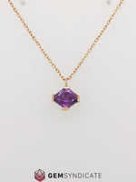 Load image into Gallery viewer, Inspiring Fancy Cut Purple Sapphire Necklace in 14k Yellow Gold
