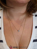 Load image into Gallery viewer, Breathtaking Aquamarine Solitaire Necklace in 14k White Gold
