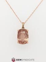 Load image into Gallery viewer, Impressive Peach Oregon Sunstone Pendant in 14k Rose Gold
