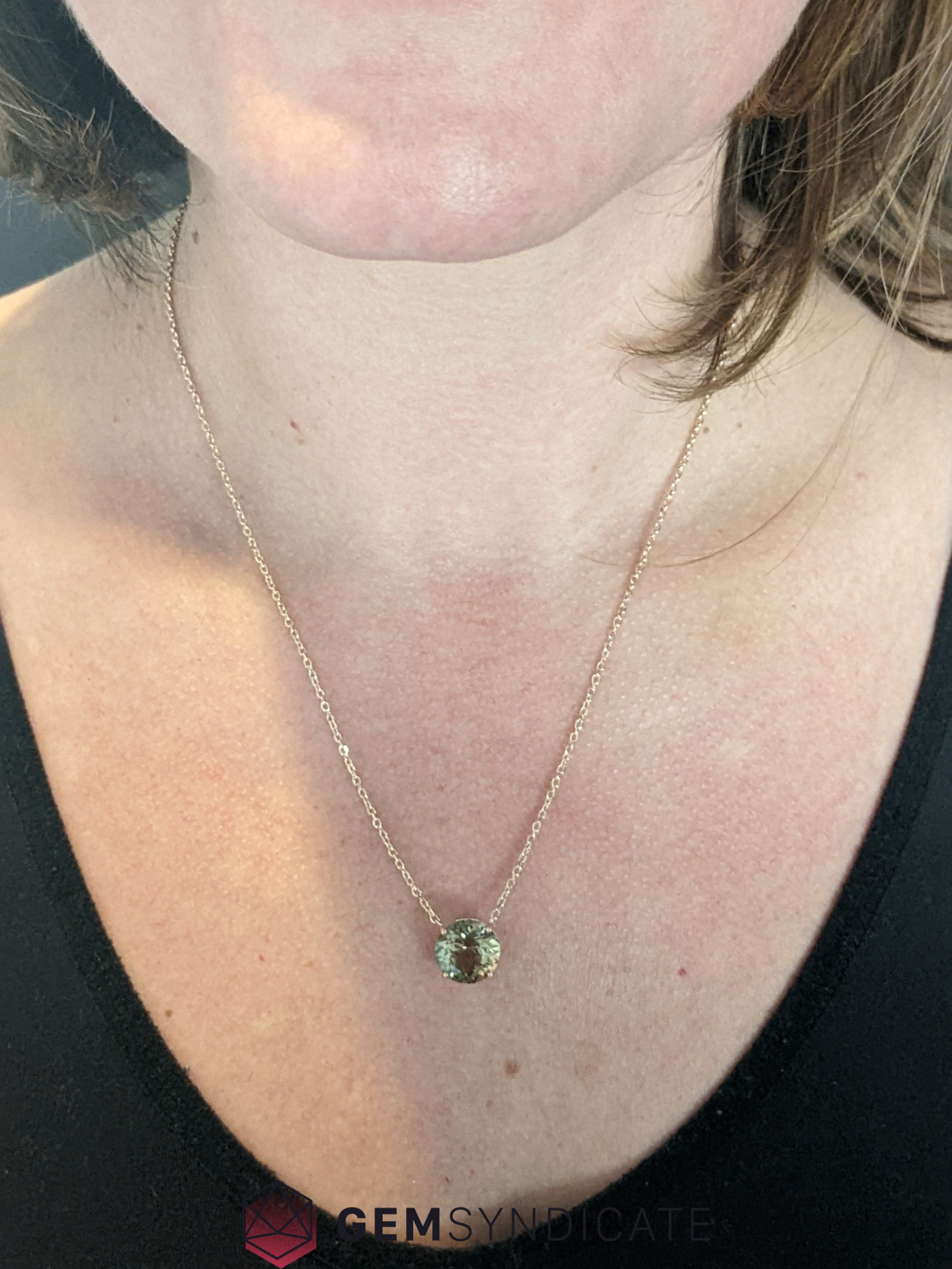 Sophisticated Peacock Oregon Sunstone Necklace in 14k Rose Gold