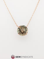 Load image into Gallery viewer, Sophisticated Peacock Oregon Sunstone Necklace in 14k Rose Gold
