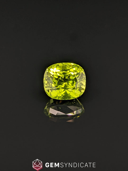 Glamorous Cushion Green Peridot 3.42ct