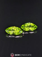 Load image into Gallery viewer, Wonderful Marquise Green Peridot Pair 6.23ctw
