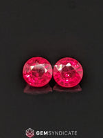 Load image into Gallery viewer, Alluring Round Ruby Pair 1.54ctw
