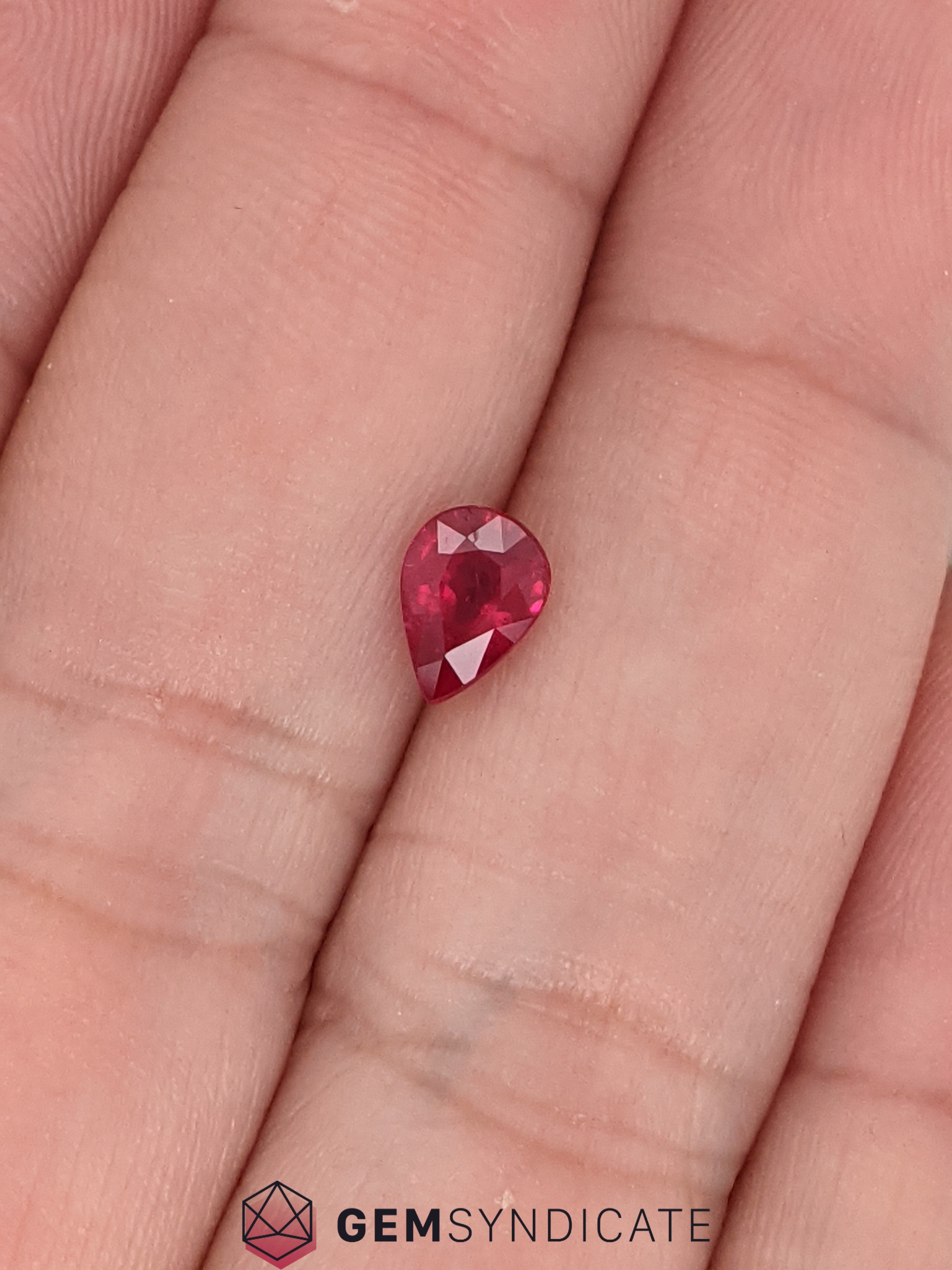 Splendid Pear Shaped Ruby 0.75ct