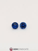 Load image into Gallery viewer, Enticing Round Blue Sapphire Pair 1.73ctw
