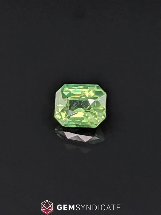 Sparkling Emerald Cut Green Sapphire 1.53ct