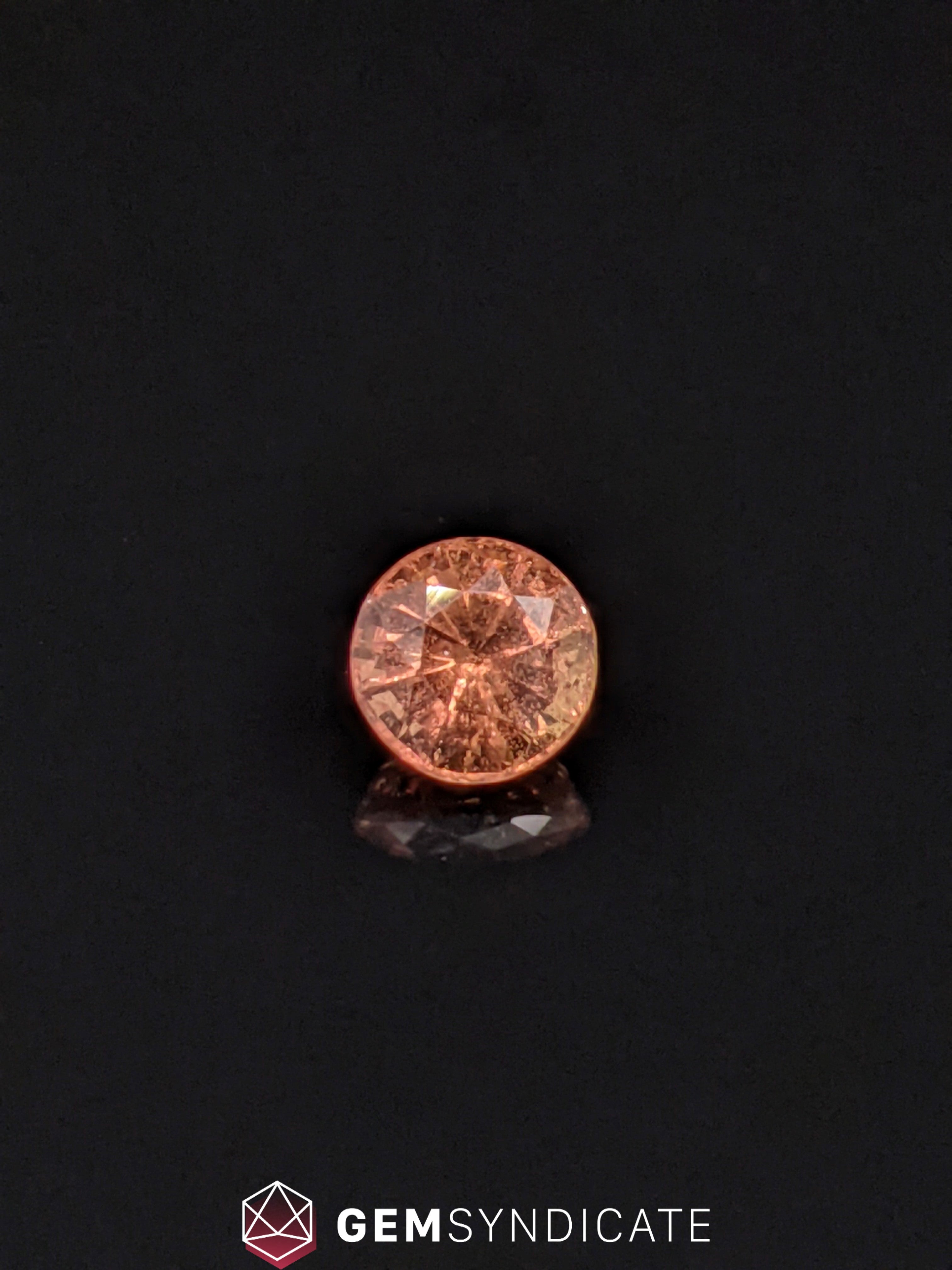 Mesmerizing Round Orange Sapphire 1.15ct