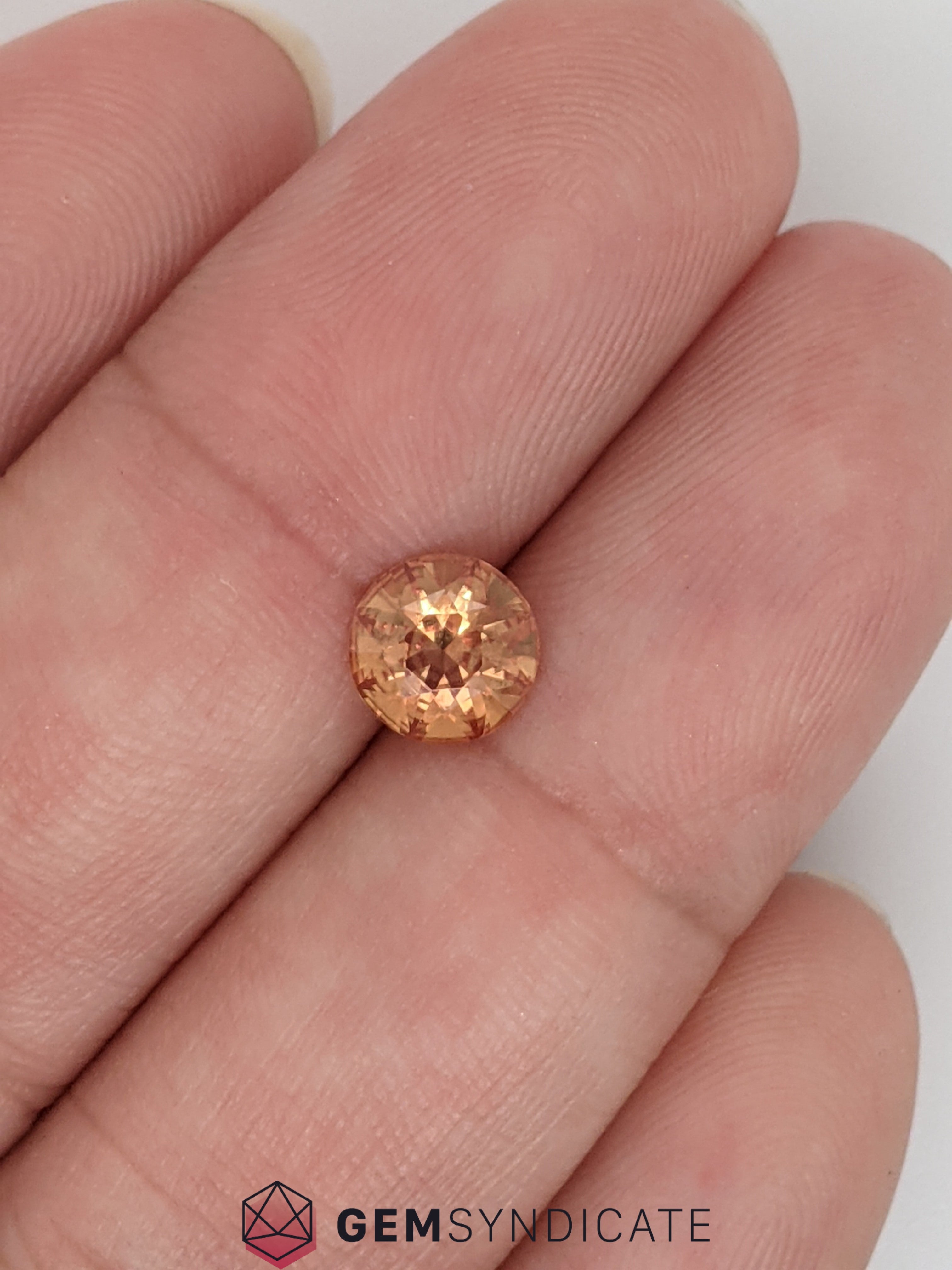 Electrifying Round Orange Sapphire 1.05ct