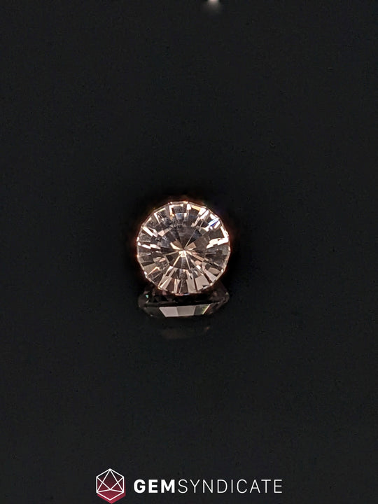 Adorable Round Peach Sapphire 1.35ct