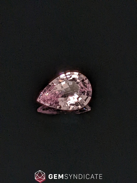 Elegant Pear Shape Peach Sapphire 1.60ct