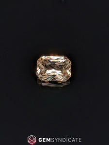 Lovely Emerald Cut Peach Sapphire 2.04ct