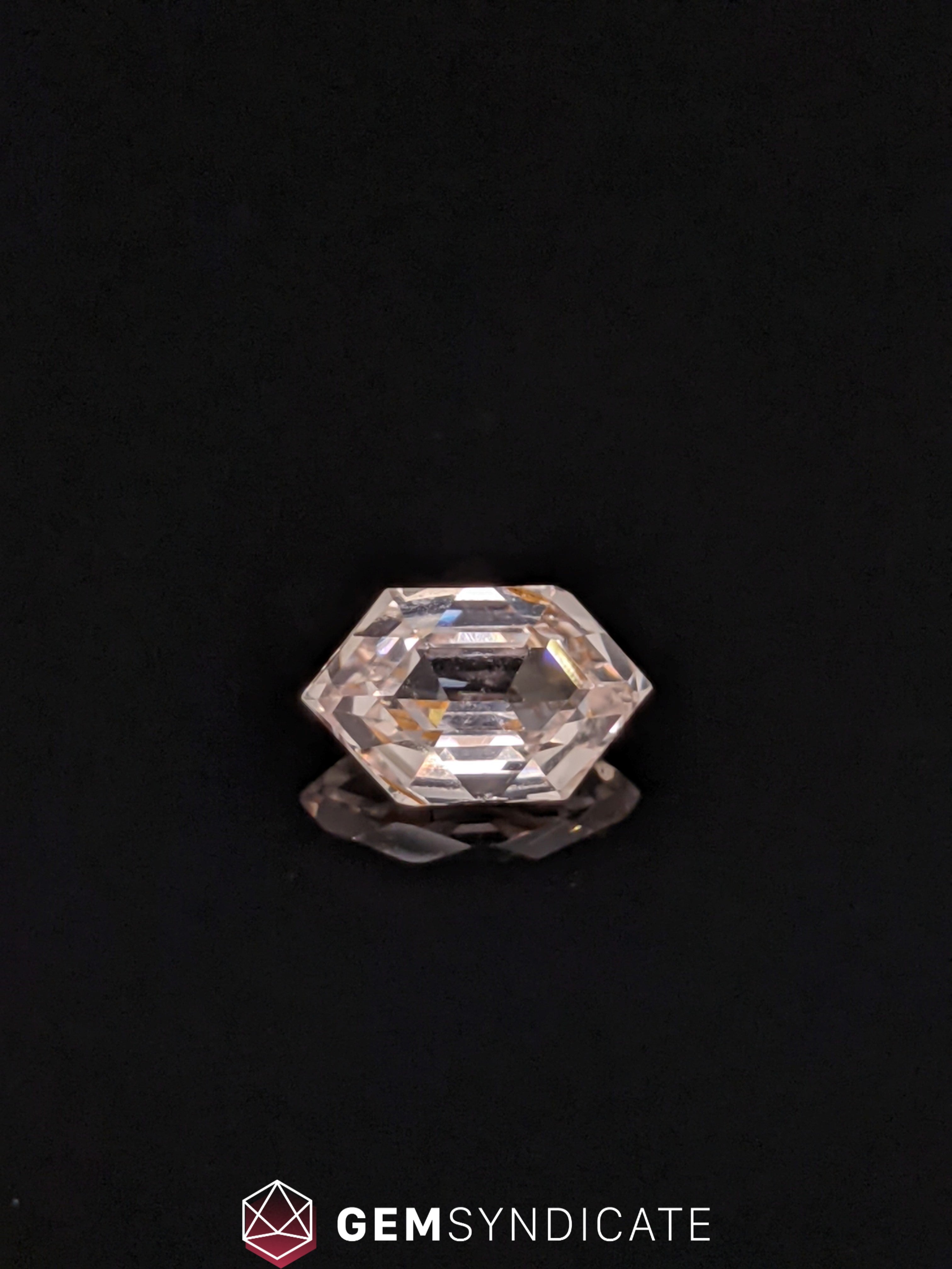 Unique Elongated Hexagon Peach Sapphire 1.34ct