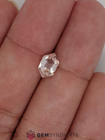 Load image into Gallery viewer, Unique Elongated Hexagon Peach Sapphire 1.34ct
