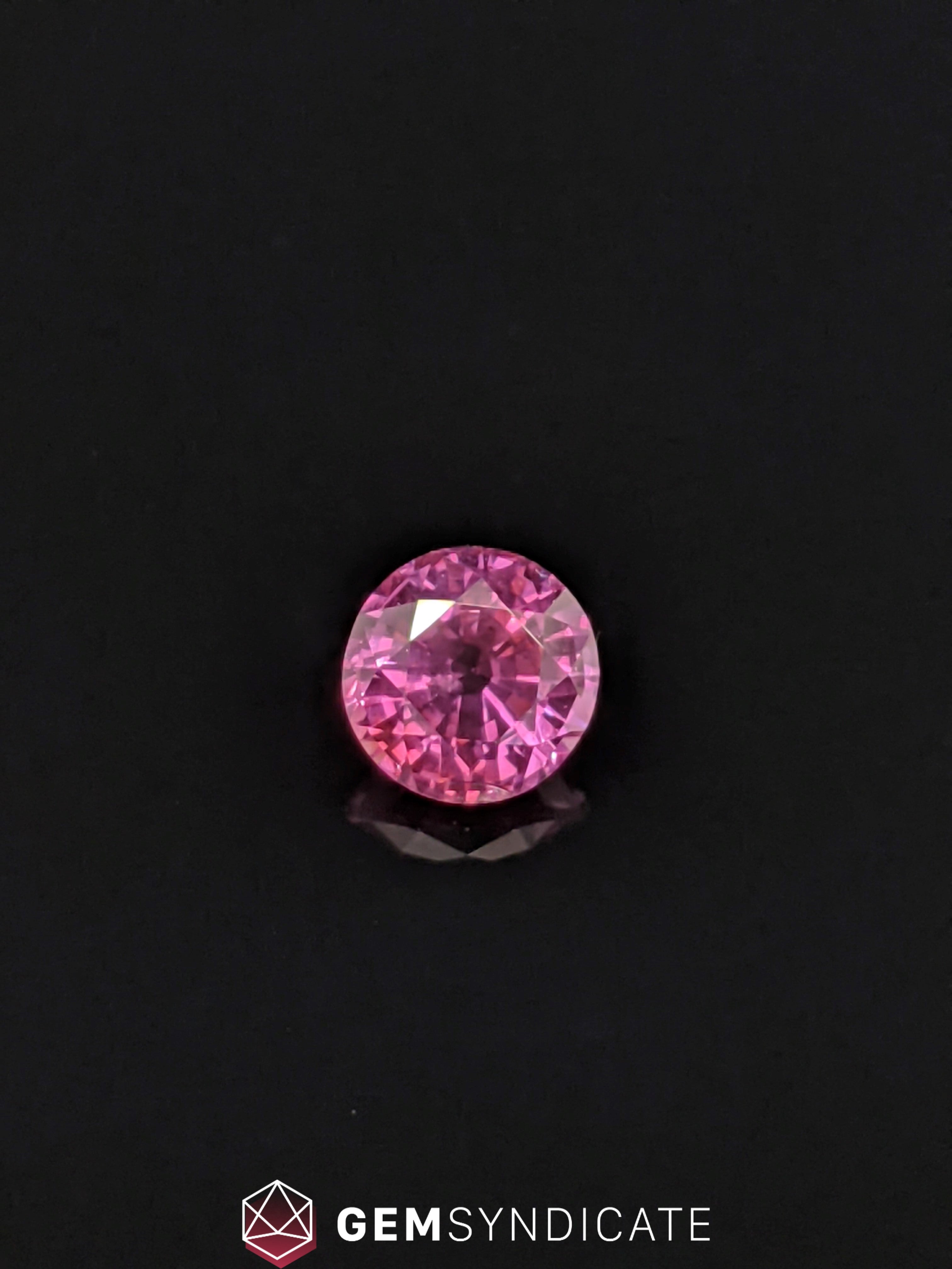 Astonishing Round Pink Sapphire 1.26ct