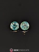 Load image into Gallery viewer, Exclusive Round Teal Sapphire Pair 2.52ctw
